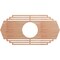 Ekena Millwork Chrysler Wood Fretwork Pierced Ceiling Medallion, Cherry, 24"W x 12"H x 6 1/4"ID x 1/4"T CMWP24X12X0250CSCH - alternate 1